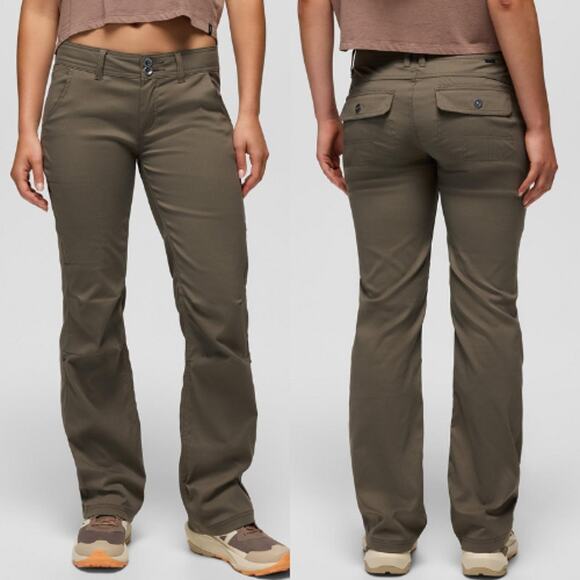 Prana Halle Straight Leg UPF50+ Hiking Outdoor Pants Slate Green Size 12 - Picture 1 of 7